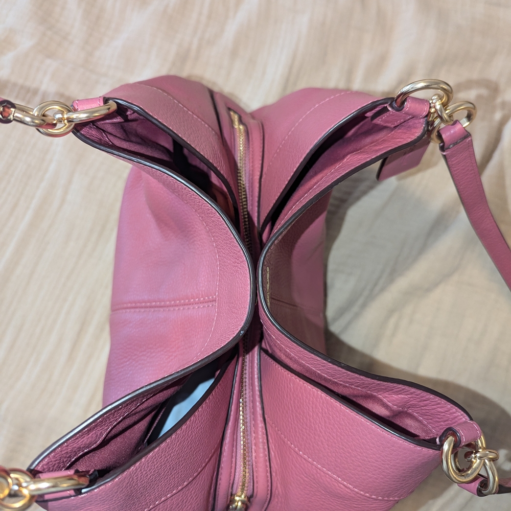 LOW START Coach Lexy Vintage Pink Berry Leather Shoulder Bag - Picture 4 of 5